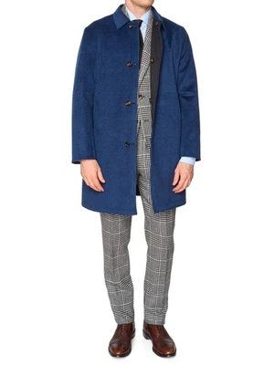 KITON KIRED "Peak" Blue-Black Double Sided Reversible Coat NEW - Image 1 of 4