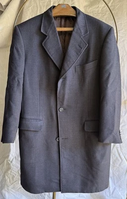 Abrigo Corneliani Marrón Sarga Lana Virgen Talla 52/42 Foto 1 de 4