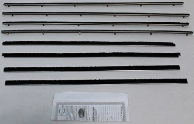 车窗扫地 Weatherstrip 适用于 1963 - 1965 年福特猎鹰硬顶黑色前后 — 第 1/4 张图片