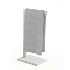 Hand Towel Rack with Marble Base Total Height 15.59 Inch L-Shape Hand Towel H... - Picture 1 of 5