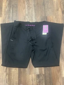 Purple Label by Healing Hands Black Taylor Scrub pants 9095 NWT Medium Fast Ship - Picture 1 of 7