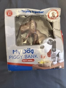My Puppy Dog Electronic Coin Piggy Bank Eats & Saves Money Box Brown New - Picture 1 of 4