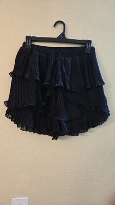 Pantalón corto estilo acordeón negro ENDLESS ROSE para mujer talla pequeña nuevo con etiquetas Foto 1 de 4