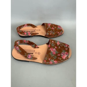 Jeffrey Campbell Avarca Leder Blumen Sandalen Damen Größe 37 Boho Cottagecore - Bild 1 von 7