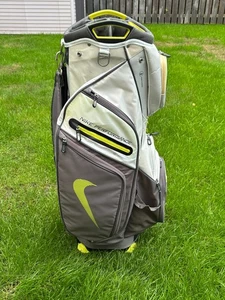 Nike Performance H2O Resist Waterproof Golf Cart Bag - 14 Way Dividers - White - Picture 1 of 17