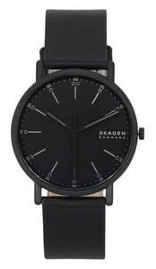 Reloj para hombre Skagen Signatur correa de cuero esfera negra cuarzo SKW6902 - Imagen 1 de 4