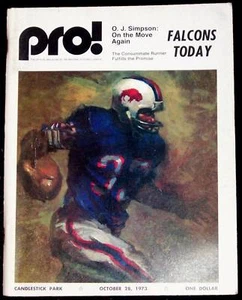 1973 Falcons at 49ers NFL Football Program - Picture 1 of 1