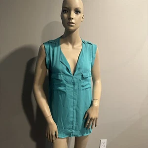 Massimo Women’s Blouse Shirt - Teal - Size M - Free Shipping - Picture 1 of 9