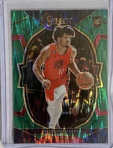 Shaedon Sharpe RC #71 2022-23 Panini Select Green Shock Prizm (Fanatics) - Picture 1 of 2