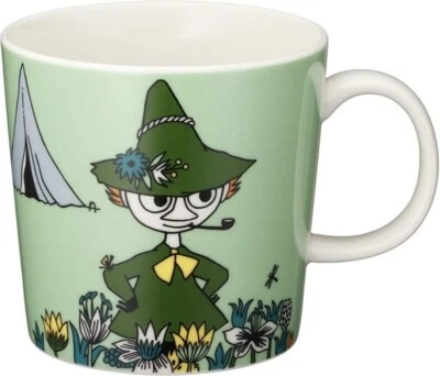 Mug cup Arabia Moomin Classic Mug 0.3L  Snufkin Green Japan Limited New - Image 1 of 4