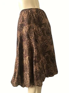 NEU MIT ETIKETT J.JILL CAMEL LAGENLOOK GEMUSTERT ELASTISCHE TAILLE MIDIROCK GRÖSSE 2X - Bild 1 von 9