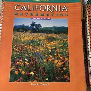 CALIFORNIA MATHEMATICS, GRADE 3, VOL. 1 &2 TEACHER'S EDITION Free Shipping USA - Imagen 1 de 4