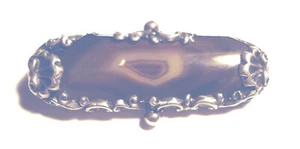 Principios del siglo XX ANTIGUO Esterlina 925 ÁGATA Diseño de Carcasa de 2 1/8" PIN - Imagen 1 de 3