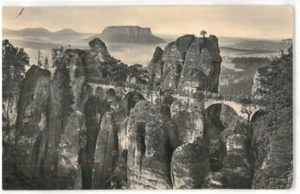 Ansichtskarte Sächsische Schweiz - Blick auf die Basteibrücke - 1960 - s/w - Bild 1 von 2