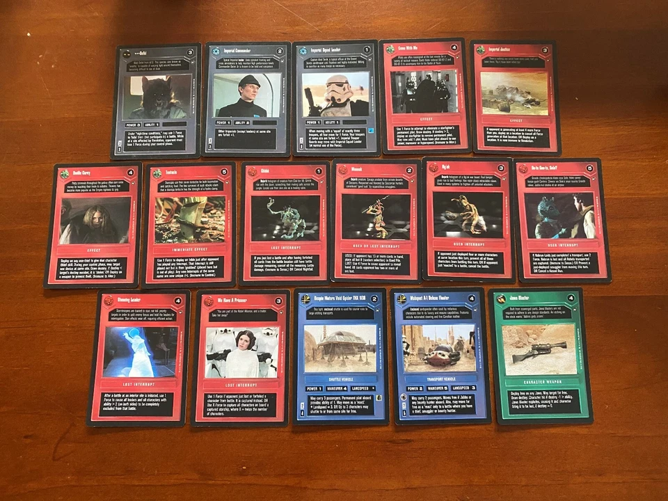 Star Wars CCG A NEW HOPE Lot of 16 Dark Side Commons - Image 1 of 1