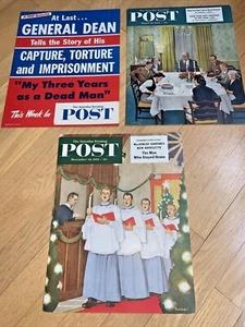 Carteles de QUIOSCO DE CARTÓN de la revista THE SATURDAY NIGHT POST de la década de 1950 (Juego 10) - Imagen 1 de 7