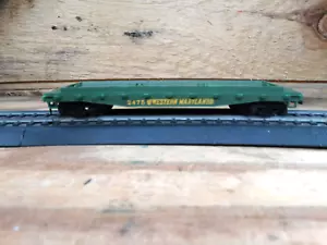 Mantua HO Scale 41' Western Maryland 2475 Model Railroad Flat Car Pipe Carrier - Picture 1 of 7