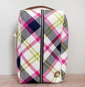 Spartina 449 Golfschuhe Tasche Daufuskie Island Leinen Echtleder Everett kariert - Bild 1 von 13