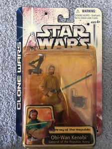 Star Wars Clone Wars - Obi-Wan Kenobi Actionfigur Originalverpackt 2002 - Bild 1 von 5