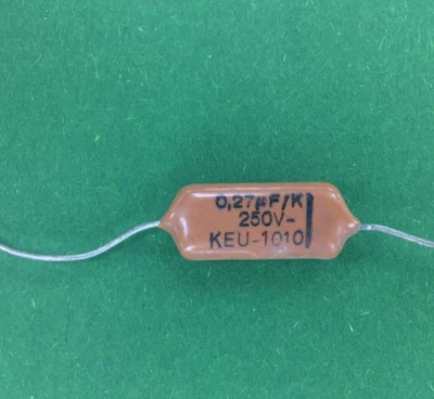 Iskra KEU 1010 0.27uF 250V 10% Metallized Polyester Capacitors NOS Vintage Resin - image 1 of 4