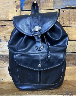 Mochila de cuero negra sintética vintage The Original Arizona Jeans Co Foto 1 de 4