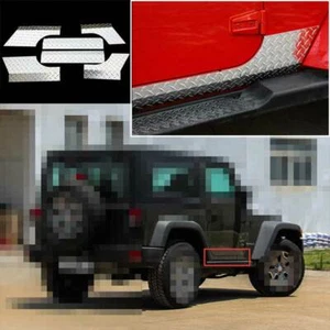 For Jeep Wrangler JK 2DR 2007-2017 Silver Exterior Door Panel Trim Side Skirts - Picture 1 of 6