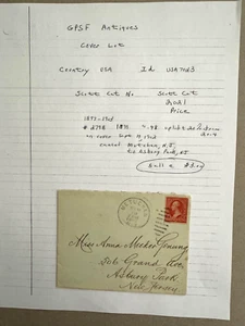 USA Cover 1899 From Mutchen, NJ to Asbury PArk, NJ Scott Cat 279B - Picture 1 of 2