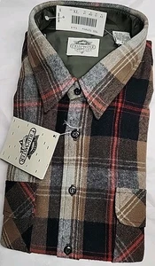 Vintage Neu mit Etikett Fieldmaster kariert Flanell Herren XL Langarm braun kariert Wollmischung - Bild 1 von 3