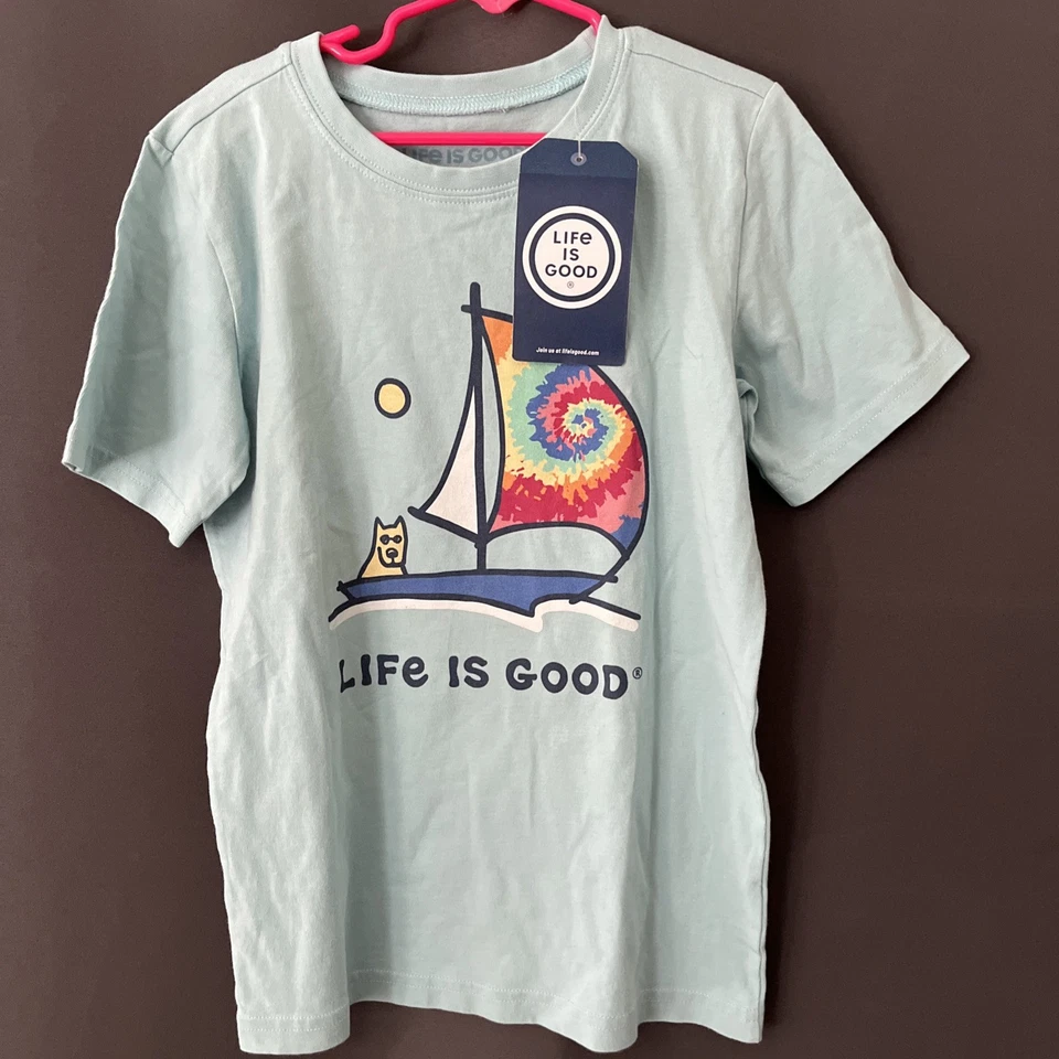 Camiseta Life Is Good Kids Trituradora Mediana 100% Algodón Manga Corta Foto 1 de 1
