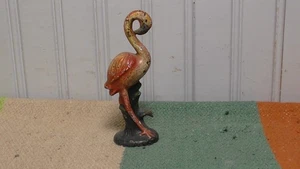 Vintage Flamingo Cast Iron Statue Pink Great Decor Indoor or Outdoor - Picture 1 of 7