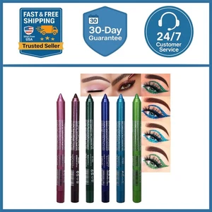 Gel Eyeliner Set Waterproof Long Lasting 6 Colors Smooth Eye Makeup Pencil Women - Picture 1 of 9