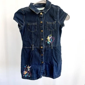 y2k Disney fairies tinkerbell denim jean shirt dress size 6x Fairy - Picture 1 of 4