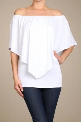 NWT Chatoyant 4 Way Convertible Top White SIZE S-L Resort Cruise Vacation NG Foto 1 de 4