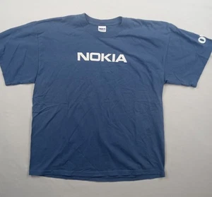 Vintage Nokia Ovi T-Shirt XL Blau Kurzarm Logo Gildan Ultra Cotton - Bild 1 von 7