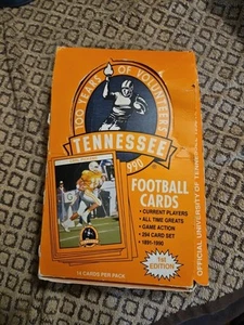 1990 TENNESSEE VOLS FOOTBALL CARDS/Box With Unopened Packs & Rack Pack Set - Picture 1 of 7