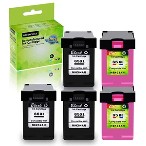 65XL 5PK Black & Color Ink Cartridge Compatible with HP AMP 100 120 125 130 - Picture 1 of 10