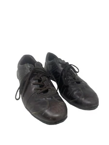 Bacco Bucci Made In Spain Black Leather Lace Up Sneakers Running Shoes 10 - Picture 1 of 12