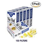 5 TOTAL NIC-OUT Cigarette Filters packs, Less Tar and Nicotine 150 Filters 