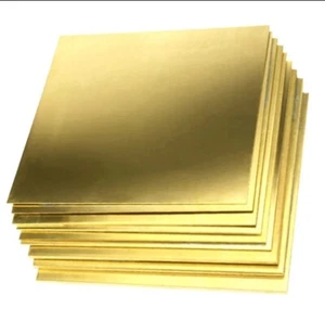 100x100mm X 1mm Thick Brass Metal Thin Sheet Foil Metalwork Crafting UK - Picture 1 of 4