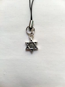 Star of David Cell Phone Charm Strap Pendant Chain Hanging Key Car Decor Lanyard - Zdjęcie 1 z 3