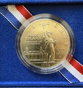 1986-P Statue of Liberty Commemorative 90% Silver Dollar - Free Shipping #456 - Picture 1 of 4
