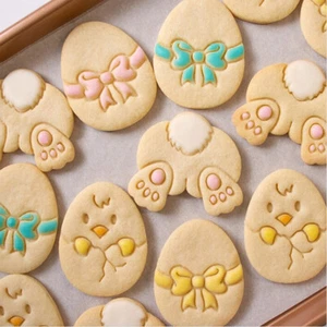 3pcs Easter Egg Cookie Cutter Bunny Chick Shaped Fondant Icing Biscuit MoCGSS:D6 - Picture 1 of 13