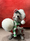 Annalee Vintage Gray 6? Christmas Mouse with Snowball 1992