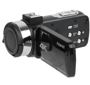 Polaroid 4K 18X Zoom Touch Screen Wi-Fi Camcorder - Black