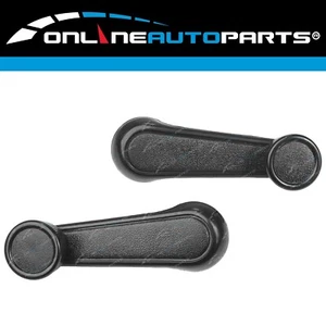 Front or Rear Black Window Crank Handles Pair for Hilux LN65 YN65 YN67 83~88 - Picture 1 of 2
