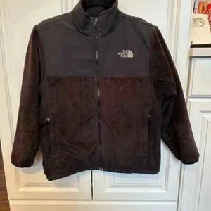 The North Face Fleece Full-Zip Jacket Youth/Junior Size Large Black Polartec - Picture 1 of 4