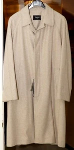 RARE 2009 UNWORN $518 MEN's BEIGE LACOSTE FULL LENGTH DRESS COAT Sz 56/7. NWT - Picture 1 of 11
