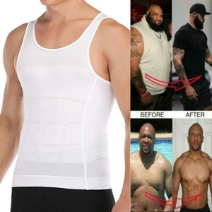 US Men Slimming Body Shaper Posture Corrector Vest Abdomen Compression Tank Tops - Picture 1 of 20