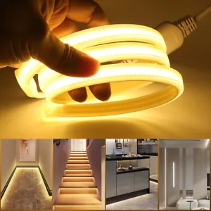 230V COB Neon LED Stripe Streifen Flex Schlauch Leiste Band Keine Lichtpunkte DE - Bild 1 von 19