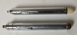 2 Vintage Chrome Penlights White Tip Flashlight Pocket Clip 1 is Eveready - Picture 1 of 5